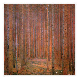 Poster Fir tree forest I - Gustav Klimt